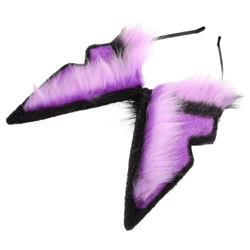 Anneome Plüsch Stirnband mit Wolfsohren für Damen Weiches Bequemes Cosplay Haaraccessoire Einzigartiges Design für Halloween Weihnachts Kostümpartys Leicht und Sicher Tragbar von Anneome