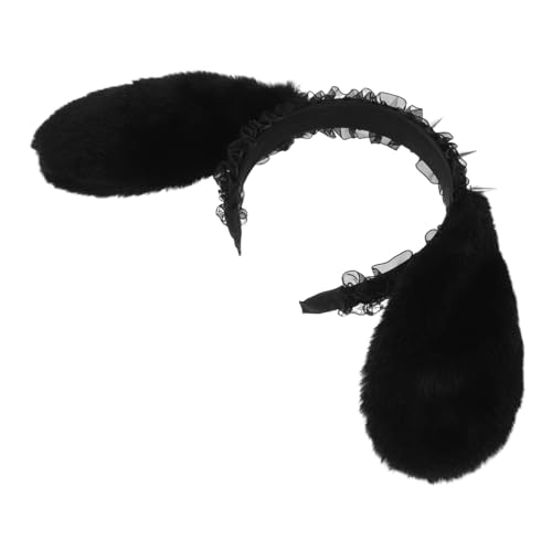 Anneome Punk Spiked Lace Bunny Ears Haarreif Gothic Halloween Kopfschmuck Damen Karneval Party Cosplay Accessoire von Anneome