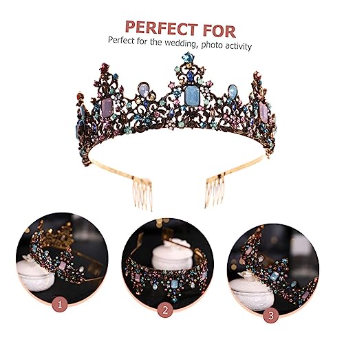 Anneome Retro Haarschmuck für Mädchen Filigrane Glänzende Tiara mit Barockdesign Leichter Hochzeit Kopfschmuck für Braut Party Festliche Anlässe und Fotoshootings Anneome Retro Haarschmuck für Mädchen Filigrane Glänzende Tiara mit Barockdesign Leichter Hochzeit Kopfschmuck für Braut Party Festliche Anlässe und Fotoshootings von Anneome