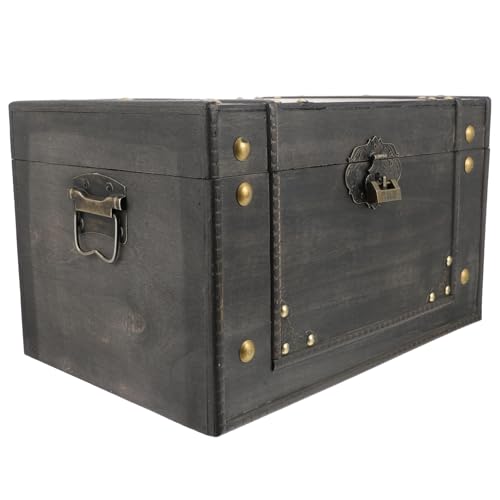 Anneome Retro Holz Schatzkiste mit Antikem Schloss Vintage Aufbewahrungsbox für Schmuck und Erinnerungsstücke Kleine Dekorative Truhe für Damen Langlebige Vintage Holzbox für Zuhause und von Anneome
