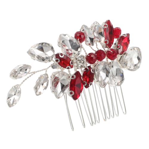 Anneome Roter Strass Braut Haarkamm mit Funkelnden Kristallen Dekoratives Haarschmuckstück für Stilvolle Hochsteckfrisuren bei Hochzeit Bankett Festlichen Anlässen Damen Mädchen Anneome Roter Strass Braut Haarkamm mit Funkelnden Kristallen Dekoratives Haarschmuckstück für Stilvolle Hochsteckfrisuren bei Hochzeit Bankett Festlichen Anlässen Damen Mädchen von Anneome