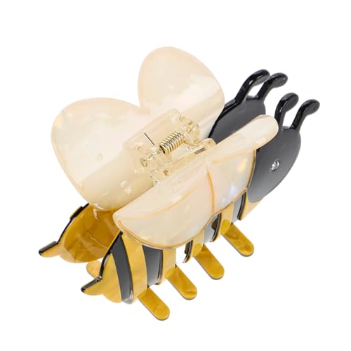 Anneome Rutschfeste Bienen Haarklammer Gelber Cartoon Haarclip mit Starker Griffkraft für Damen Vielseitiger Haarspangen Clip für Dutt Pferdeschwanz Bequem und Modisch von Anneome