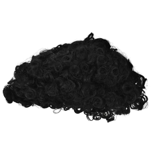Anneome Schwarze Kurze Afro-perücke für Frauen Hitzebeständiges Synthetisches Haar Natürliche Lockige Textur Atmungsaktiv und Leicht für Cosplay Party und Alltag von Anneome