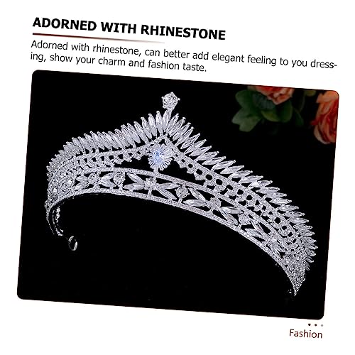 Anneome Silberne Brautkrone mit Funkelnden Strasssteinen Leichtes Kompaktes Design für Hochzeiten Partys und Kostüme Eleganter Brautschmuck für Damen Vielseitiges Haar Accessoire von Anneome