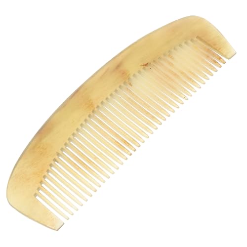 Anneome Statischer Hornkamm für Damen Tragbarer Natürlicher Haarglättungskamm Fördert Blutzirkulation Verhindert Haarausfall Feine Verarbeitung Kompakt für Handtasche von Anneome