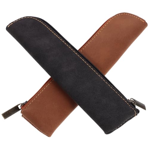 Anneome 2stücke Kosmetiktasche Pu Federmäppchen Mit Reißverschluss Federmäppchen Für Damen Praktisch Und Langlebig von Anneome