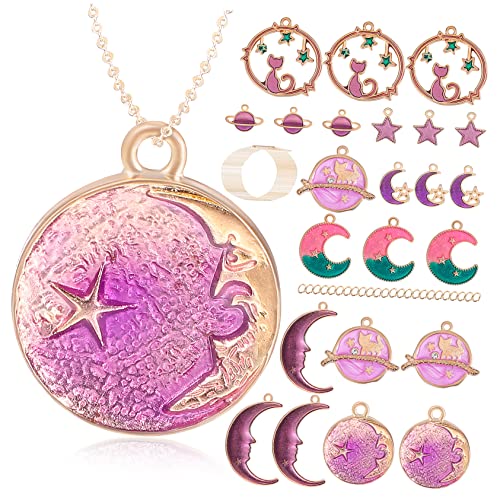 Anneome 24 Stücke Mondhalskette Charm Satz für Damen Personalisierte Selbstgemacht Anhänger Kette Schlüsselbeinkette für Besondere Anlässe Legierung Anneome 24 Stücke Mondhalskette Charm Satz für Damen Personalisierte Selbstgemacht Anhänger Kette Schlüsselbeinkette für Besondere Anlässe Legierung von Anneome