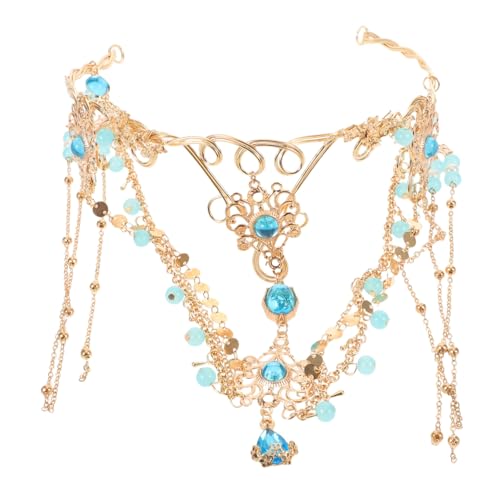 Anneome Traditionelles Chinesisches Stirnschmuck Quasten Antiker Stil Haarschmuck für Frauen Passend zu Hanfu Kostüm für Hochzeiten Fotoshootings und Bühnenauftritte von Anneome