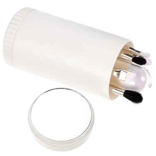 Anneome Tragbares Professionelles Make up pinselset mit Spiegel Vielseitige Kosmetikpinsel für Gesicht Kompaktes Reise Robustem Griff und Praktischem Dreh organizer von Anneome