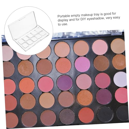 Anneome Transparente Make Up Palette Fächer Leere Lidschatten und Lippenstiftbox DIY Kosmetik Aufbewahrungsbehälter für Aquarellfarbe Reise Make Up Organizer von Anneome