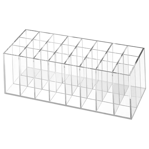 Anneome Transparentes Fächer Acryl Schminktisch Aufbewahrungsrack Kosmetik Organizer für Lippenstifte Augenbrauenstifte und Makeup Tools Robust und Formstabil für Täglichen Gebrauch von Anneome