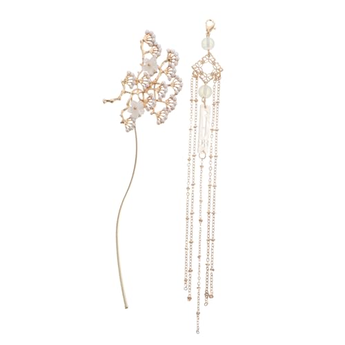 Anneome Vintage Chinesischer Haarstab mit Blumen und Tasseln Antiker Haarschmuck für Damen Eleganter Haarnadel stick in Gold Geeignet für Hochzeiten Feiern und Besondere Anlässe von Anneome