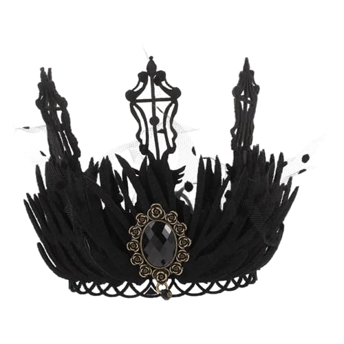 Anneome Vintage Damen Krone Tiara Haarschmuck Elegant Retro Diadem für Hochzeit Halloween Party Cosplay Geburtstagsfeier Geeignet von Anneome