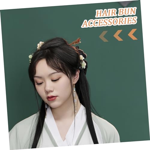 Anneome Vintage Holz Haarstab mit Katzenmotiv Eleganter Haarschmuck für Damen Rutschfester Haarstab zur Stilvollen Hochsteckfrisur Langlebiges Haarschmuck Accessoire für Besondere Anlässe von Anneome