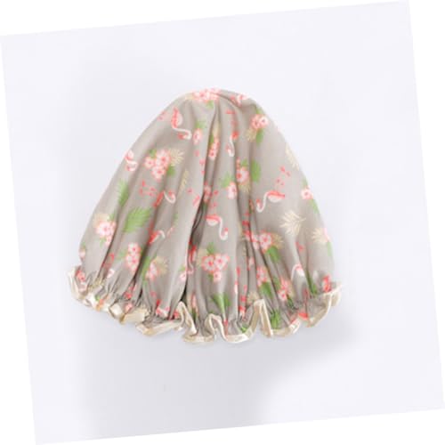 Anneome Wasserdichte Doppellagige Duschhaube für Frauen mit Flamingo motiv Ölbeständig Leicht für Duschen Kochen Spa und Haarschutz Beim Schminken oder Gesichtsreinigung von Anneome