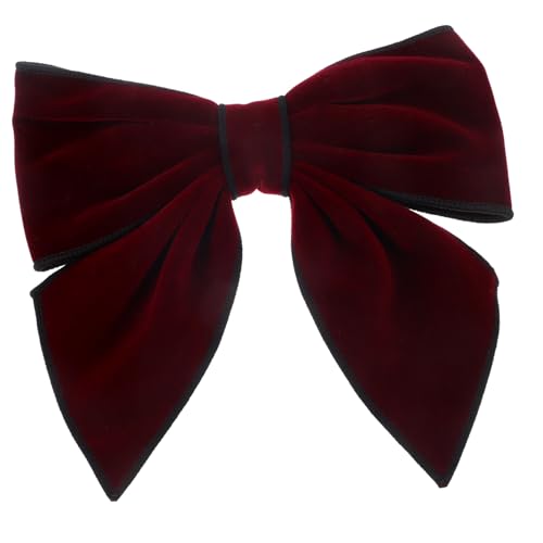 Anneome Weinrote Haarklammer mit Schleifen design Samtiger Bowknot Clip Elegante Haarschleife für Frauen und Mädchen Modisches Haaraccessoire für Hochzeit Party und Alltag von Anneome