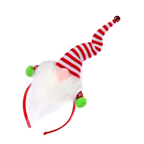 Anneome Weißer Weihnachts Haarreif mit Bart Einzigartiges Hautfreundliches Haaraccessoire für Wiederverwendbar Komfortabel Dekoratives Stirnband für Festliche Weihnachtsfeiern von Anneome