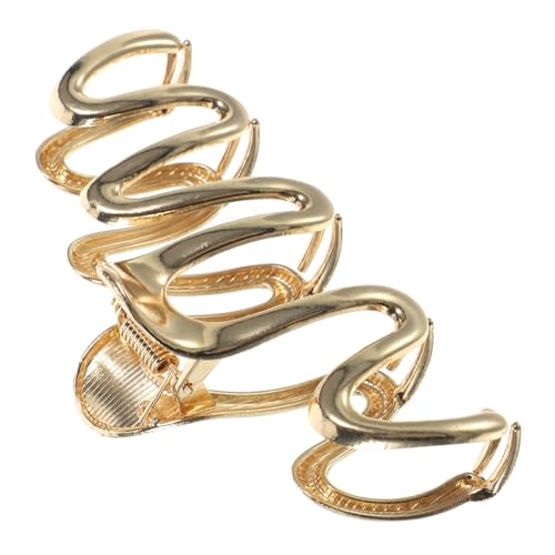 Anneome Wellenförmige Metall Haarklammer Gold für Dickes und Dünnes Haar Stabile Haarkralle Eleganter Haarclip für Damen Geeignet für Make Up und Sport Anneome Wellenförmige Metall Haarklammer Gold für Dickes und Dünnes Haar Stabile Haarkralle Eleganter Haarclip für Damen Geeignet für Make Up und Sport von Anneome