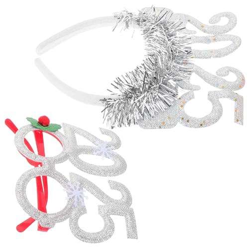 Anneome Year Headwear Glitzernde Stirnbänder mit Zahlen für Erwachsene Unisex Party Kopfschmuck Silvester Fasching Karneval von Anneome