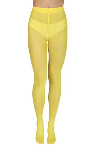 Annes styling Plain Damenstrumpfhose 40 Denier Matt Semi-opaque Microfiber Classic Strumpfhose Zarra, Giallo L von Annes styling