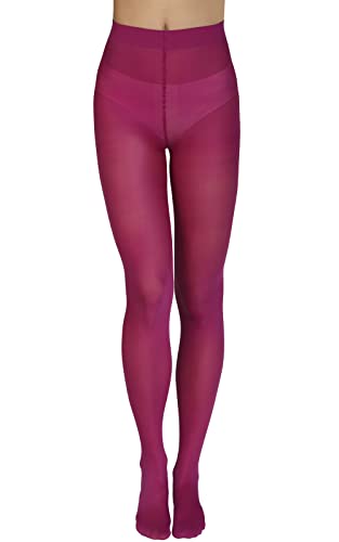 Annes styling Plain Damenstrumpfhose 40 Denier Matt Semi-opaque Microfiber Classic Strumpfhose Zarra, Grape L von Annes styling