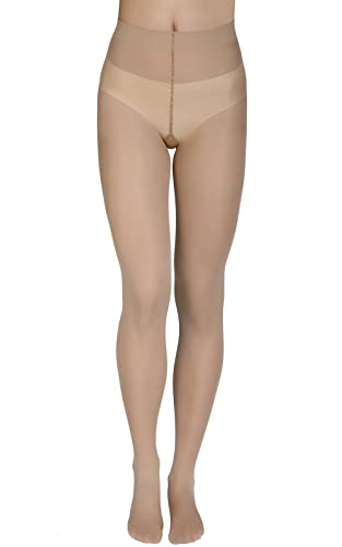 Annes styling Plain Damenstrumpfhose 40 Denier Matt Semi-opaque Microfiber Classic Strumpfhose Zarra, Visone L von Annes styling