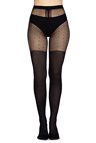 Annes styling Schwarze Strumpfhose Overknee hohe Socken Nachahmung 20/60 DEN, Nero Izzy XS/S von Annes styling