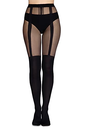 Annes styling Schwarze Strumpfhose Overknee hohe Socken Nachahmung 20/60 DEN, Nero Sharini M/L Annes styling Schwarze Strumpfhose Overknee hohe Socken Nachahmung 20/60 DEN, Nero Sharini M/L von Annes styling