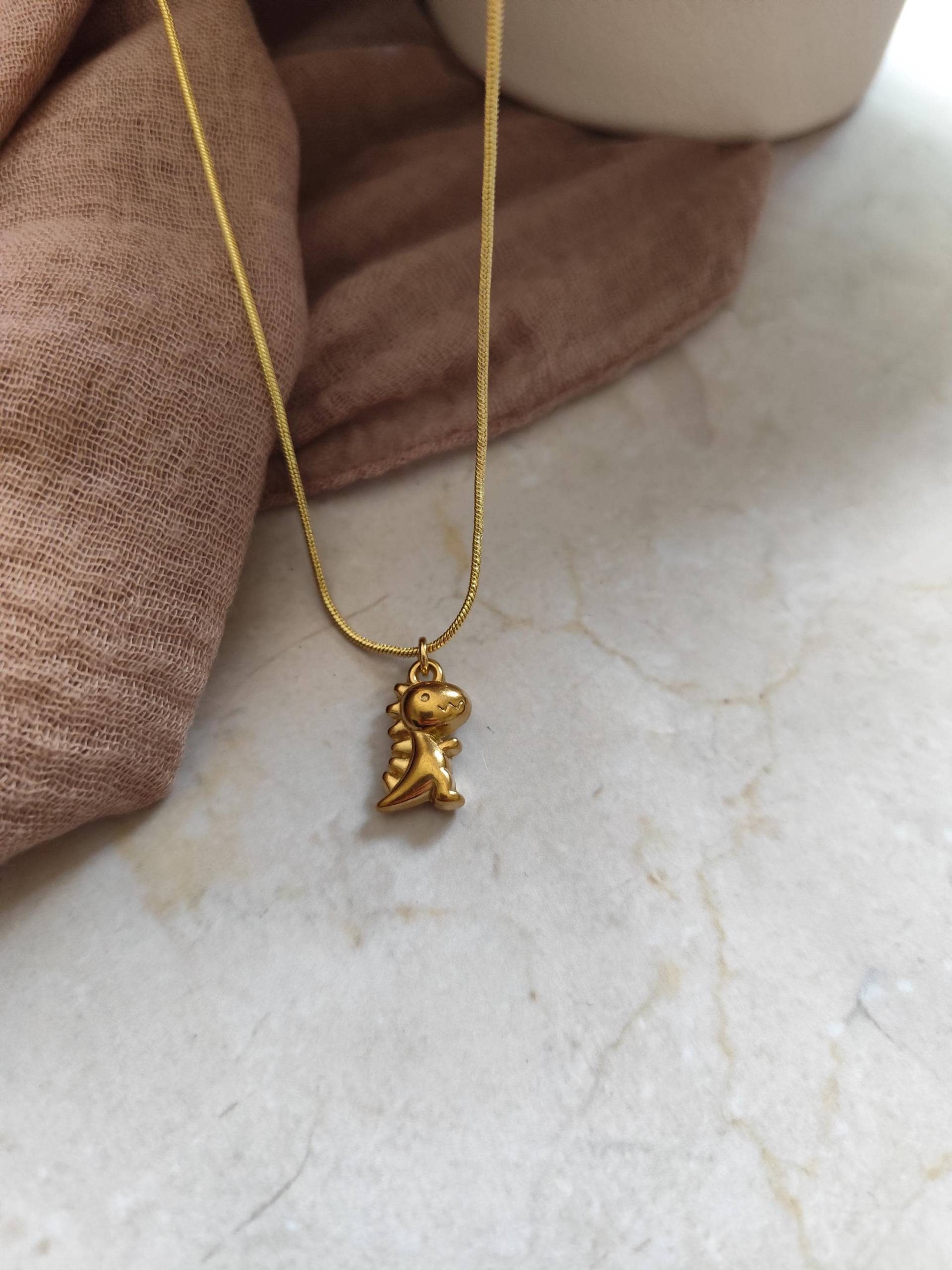 Dino Kette | Mit Anhänger| Goldene Anhänger von AnnesAccessoires