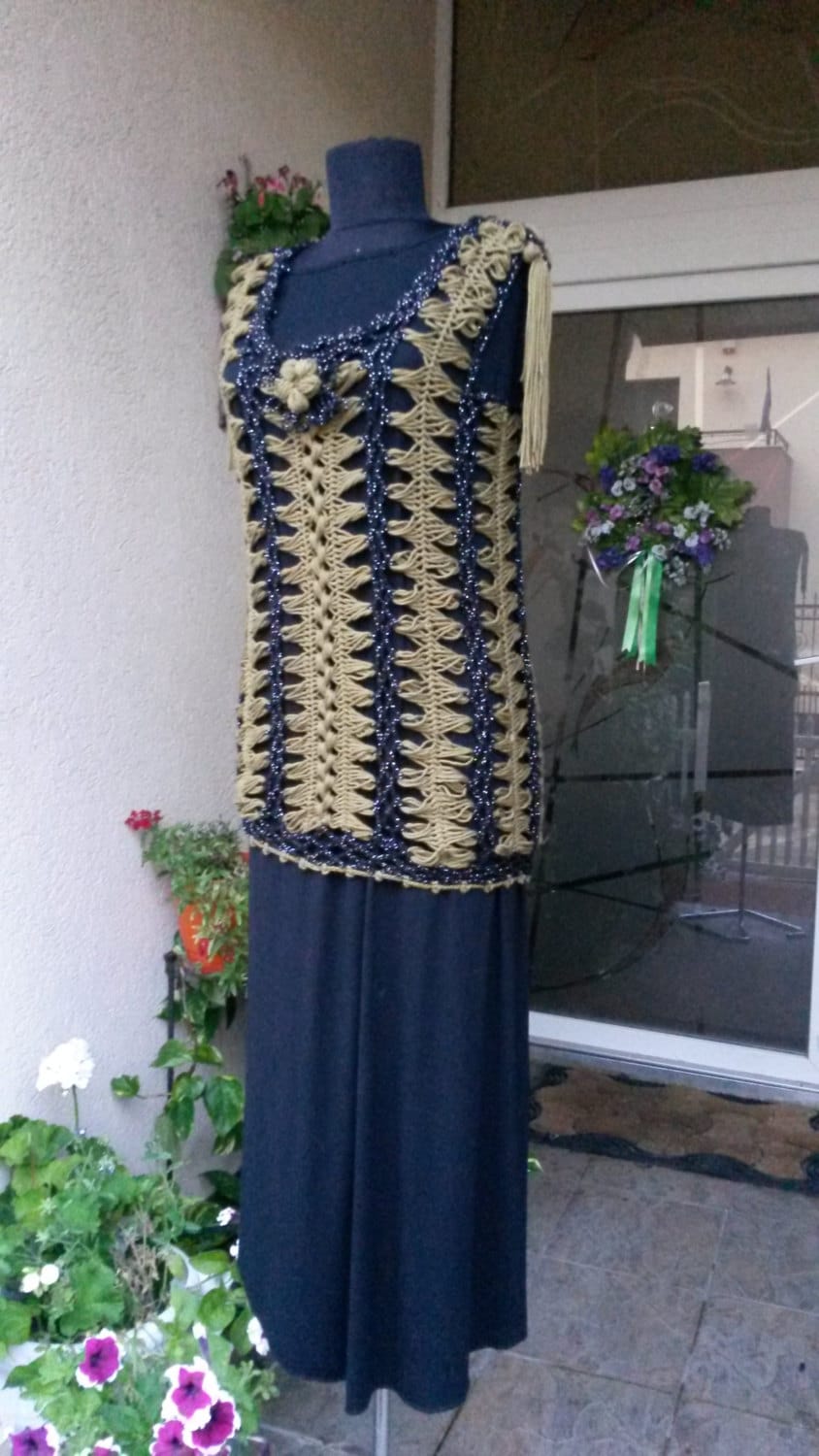 Häkelbluse/Haarnadel Spitze Sommerbluse/Oliv Und Schwarz Elegante Cover Up Für Abende Strand/Boho Style Handmade Häkelbluse/Haarnadel Spitze Sommerbluse/Oliv Und Schwarz Elegante Cover Up Für Abende Strand/Boho Style Handmade von AnnesMagicCrochet