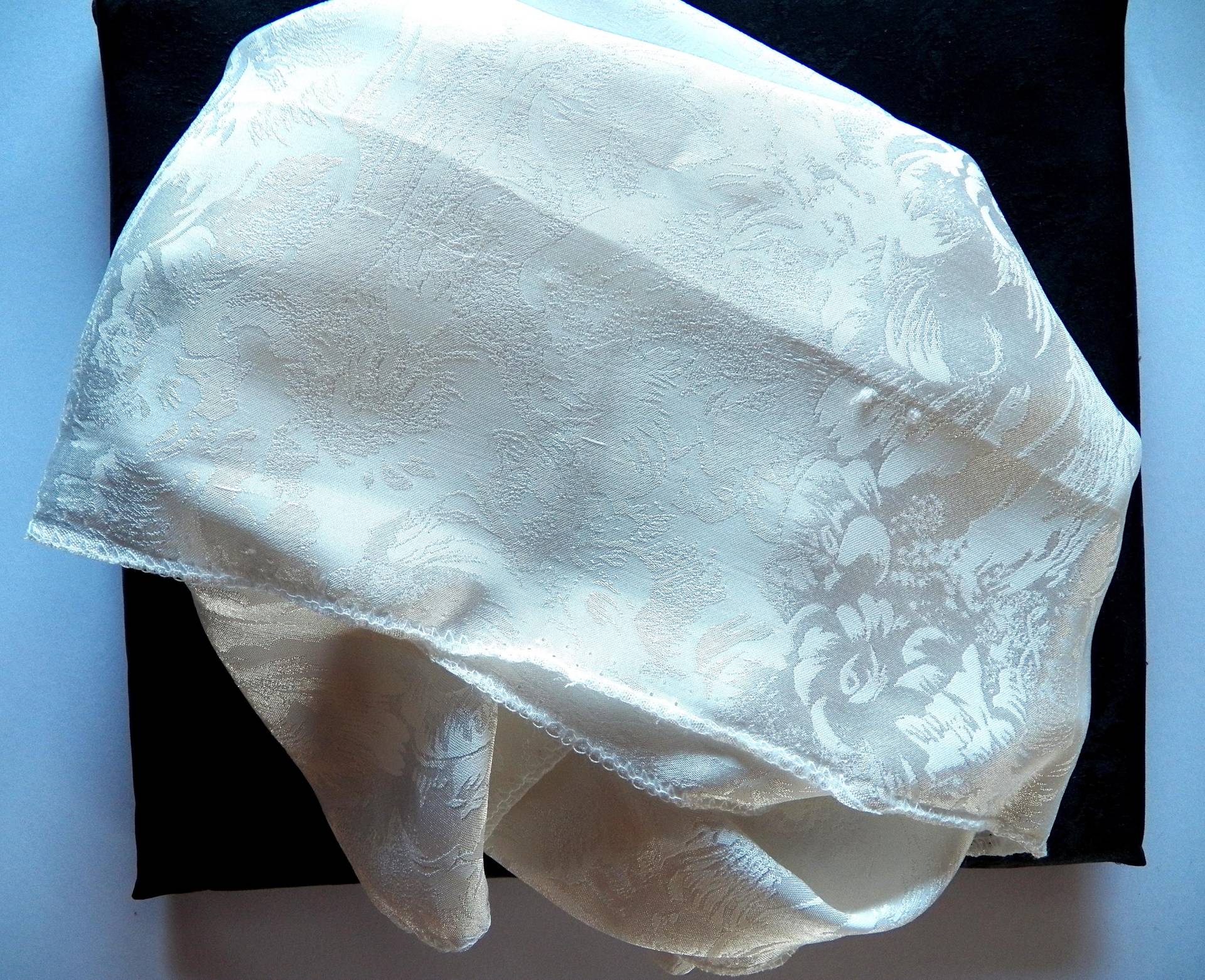 Schal, Wollweiß Mit Eingewebtem Muster Für Damen Und Herren, 32 X 145 cm, Polyester von AnnesRetroFeeling