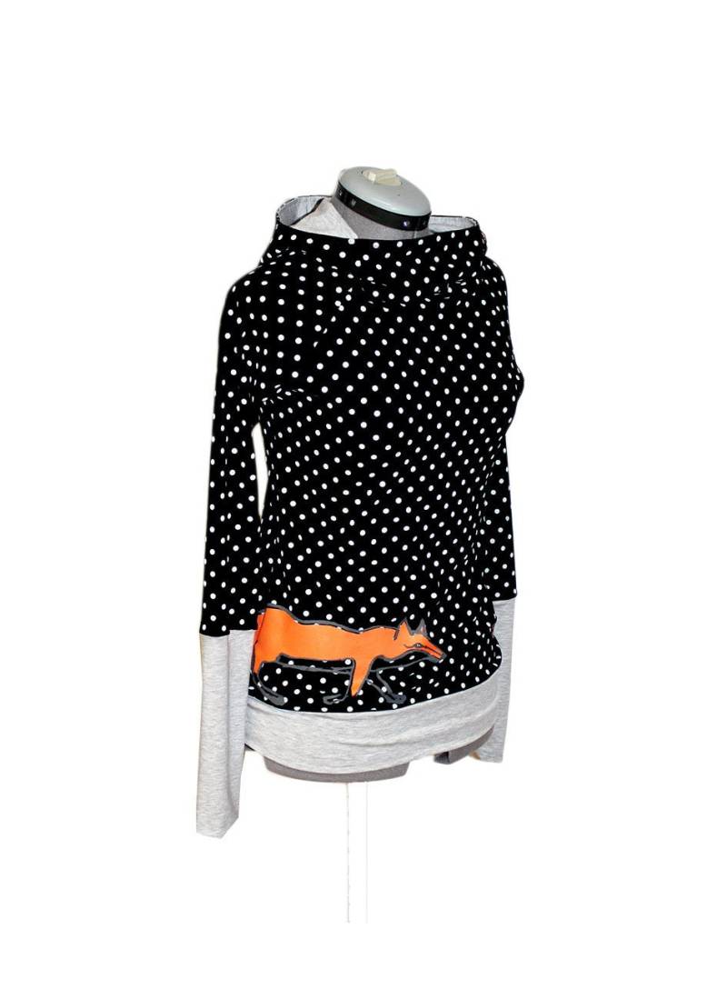 Kapuzenpulli-Hoodie_Fuchs_Punkte von AnnetteSpringerStore