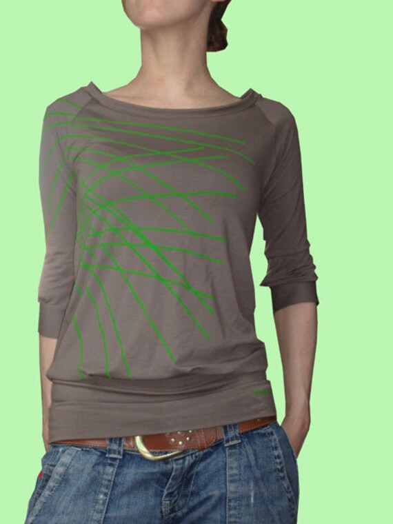 Pullover Grafik-streifen Muster Neon von AnnetteSpringerStore