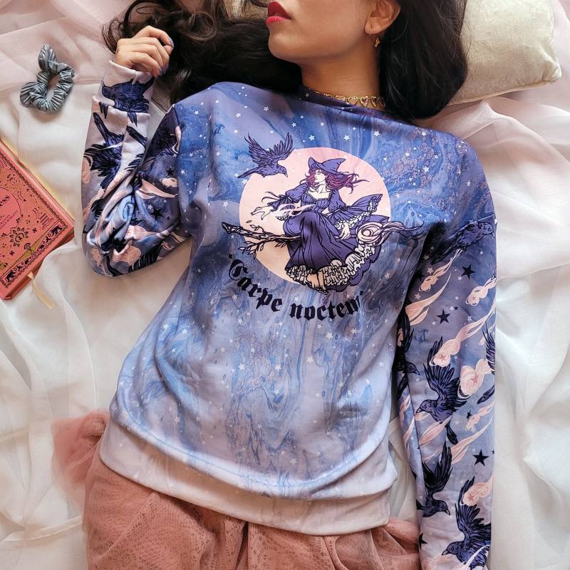 Carpe Noctem Hexenpullover Pullover von AnnguyenartShop