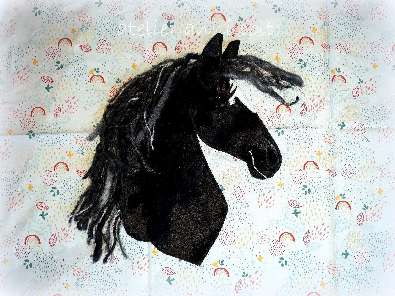 Applikation Pferd Rappe Ostwind, Diy Schultüte, Pferdekopf Schwarz, Pferdeapplikation Aufnäher, 3D-Design Applikation Pferd Rappe Ostwind, Diy Schultüte, Pferdekopf Schwarz, Pferdeapplikation Aufnäher, 3D-Design von AnniColt
