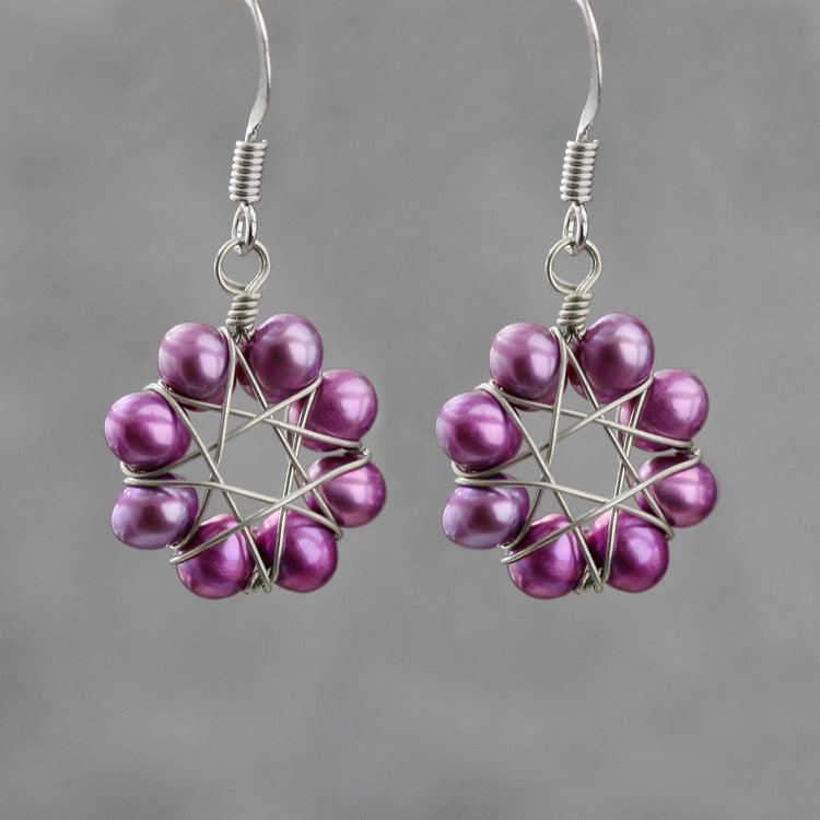 Beere Perlendraht Ohrringe Brautjungfern Geschenke Free Us Versand Handgemacht Anni Designs von AnniDesignsllc