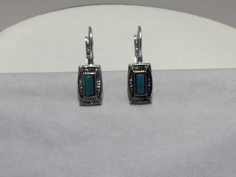 Vintage Silber Ohrhänger, Kitsch Country Schmuck von Annickantiques