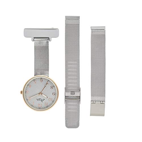 Annie Apple Austauschbare Armbanduhr für Krankenschwestern, Roségold, Silber, Mesh von Annie Apple