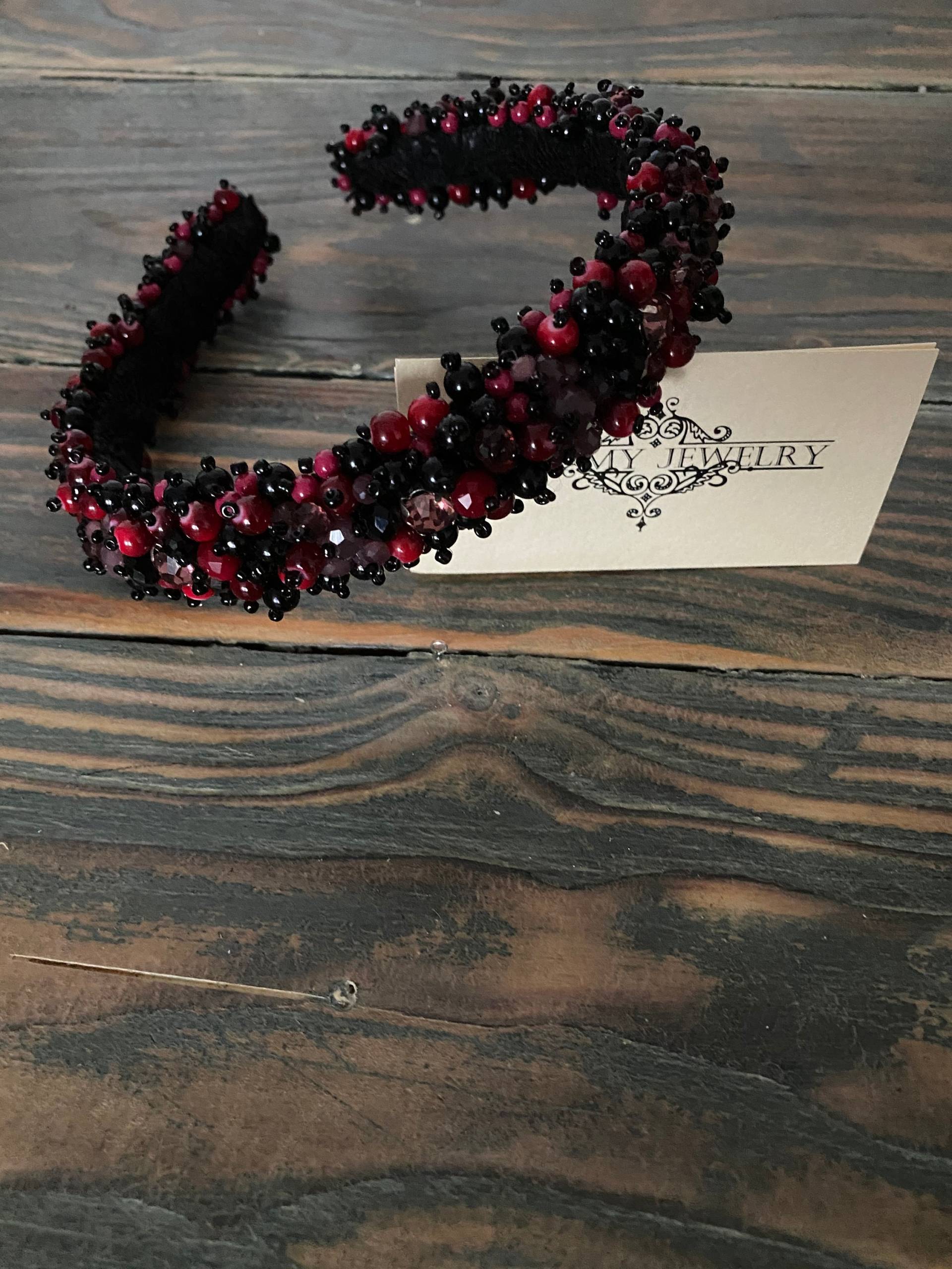 Rot Schwarz Tiara⤙Roter Schwarzer Kristall Tiara⤙Red Cristal Tiara⤙Royal Red Crystal Tiara von AnnieGivaJewelry