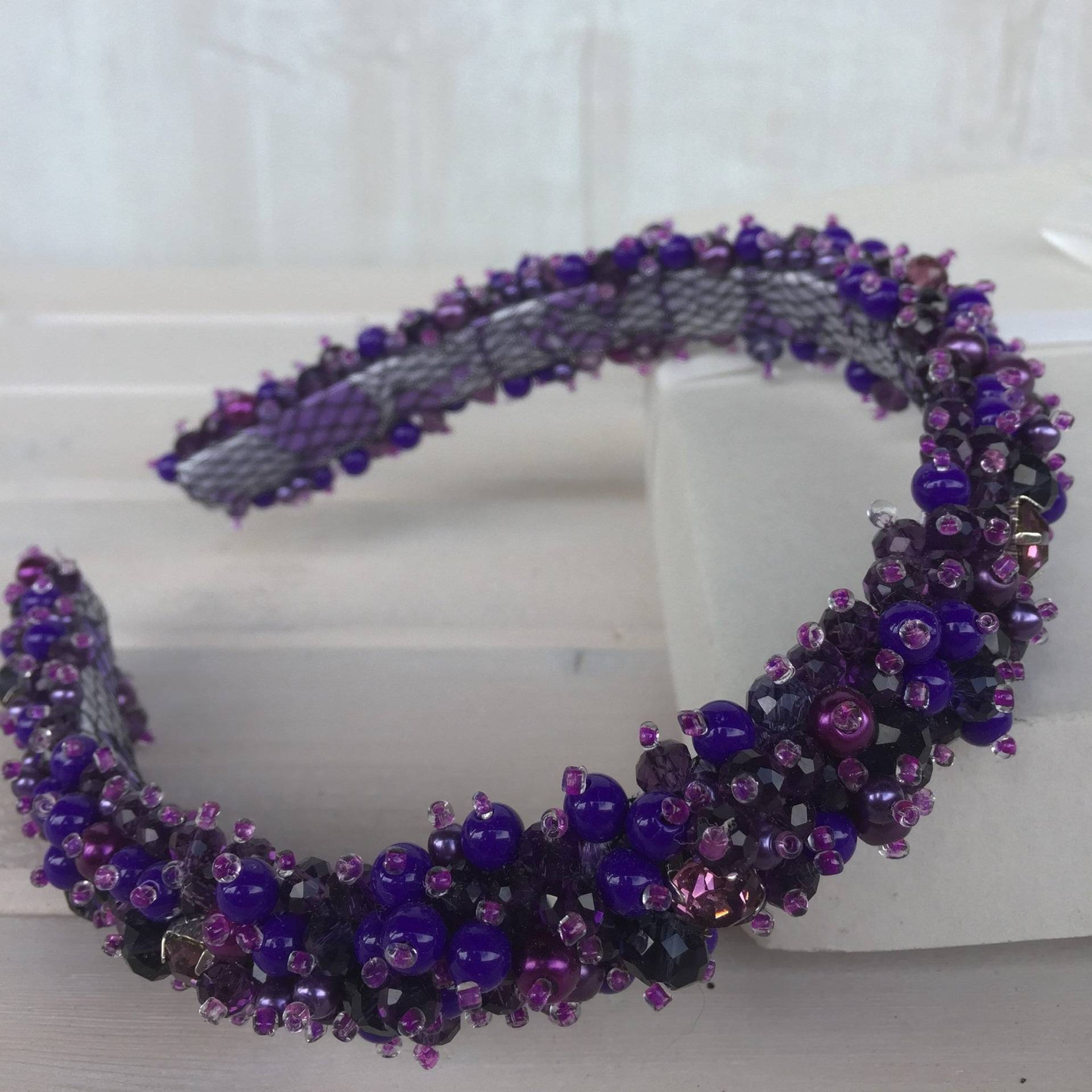 Strass-Stirnband - Kristall-Tiara Geburtstag Tiara Lila Strass von AnnieGivaJewelry