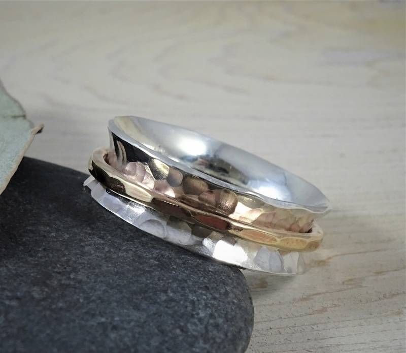 Fidget Ring | Spinner Sorgenring Für Männer Frauen Figet Midi Daumen Dreh Die Finger, Figur Handgefertigt in Den Usa von AnnieRandlett
