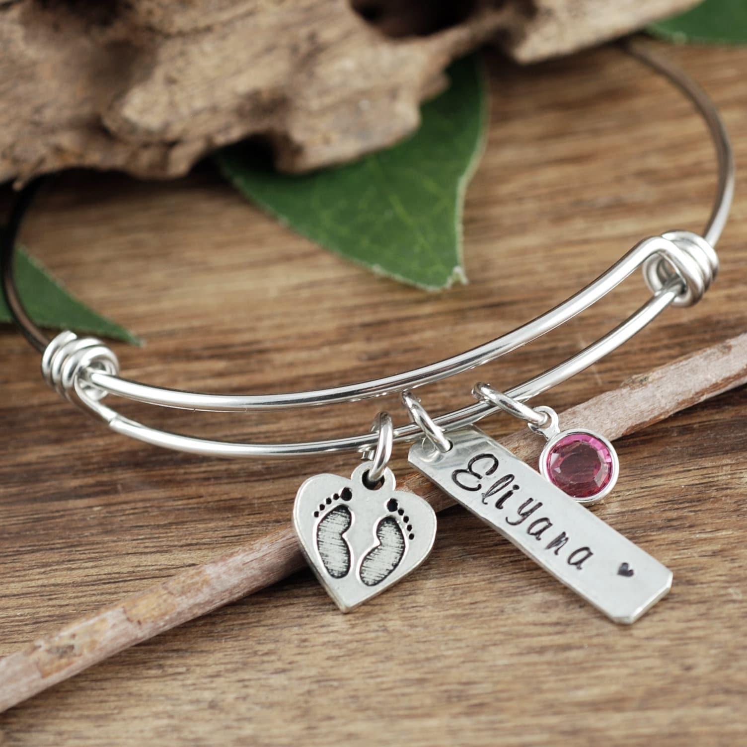 Mama Armband Mit Fußabdrücken, Neue Baby-Armband, Personalisierte Schmuck Für Mama, Mutter Armband, Baby Füße Push-Geschenk von AnnieRehJewelry