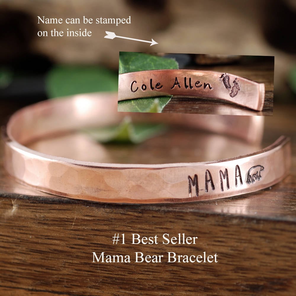 Mama Bär Armband, Mutter Personalisierte Armreif, Schmuck, Geschenk Für Mama, Muttertag Geschenk, Neue Armband von AnnieRehJewelry