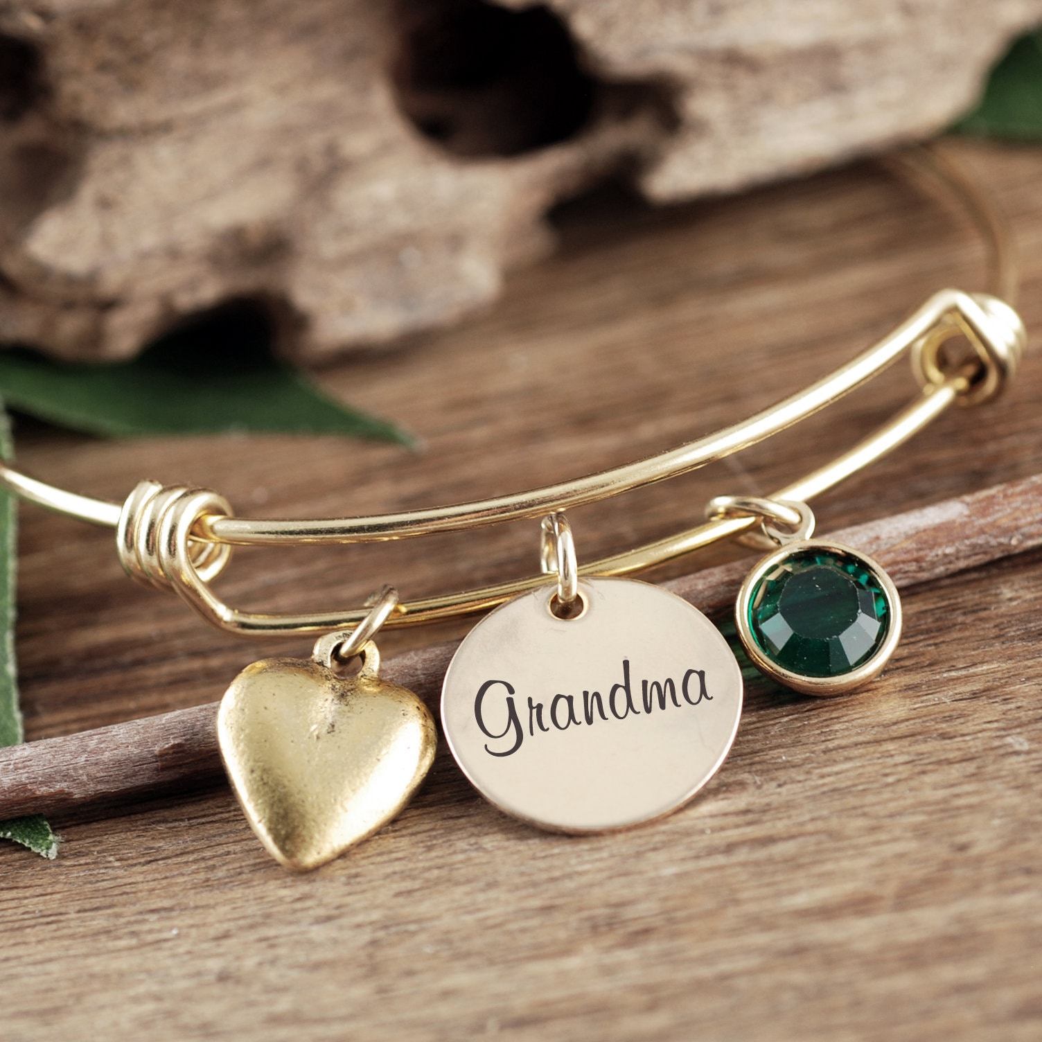 Personalisierte Geschenk Für Oma, Oma Birthstone Armband, Benutzerdefinierte Herz Muttertagsgeschenk, Armband von AnnieRehJewelry