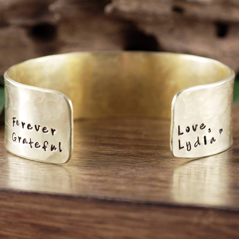 Personalisiertes Armband, Für Immer Dankbar, Inspirierendes Geschenk Für Tochter, Dankesgeschenk, Sie von AnnieRehJewelry