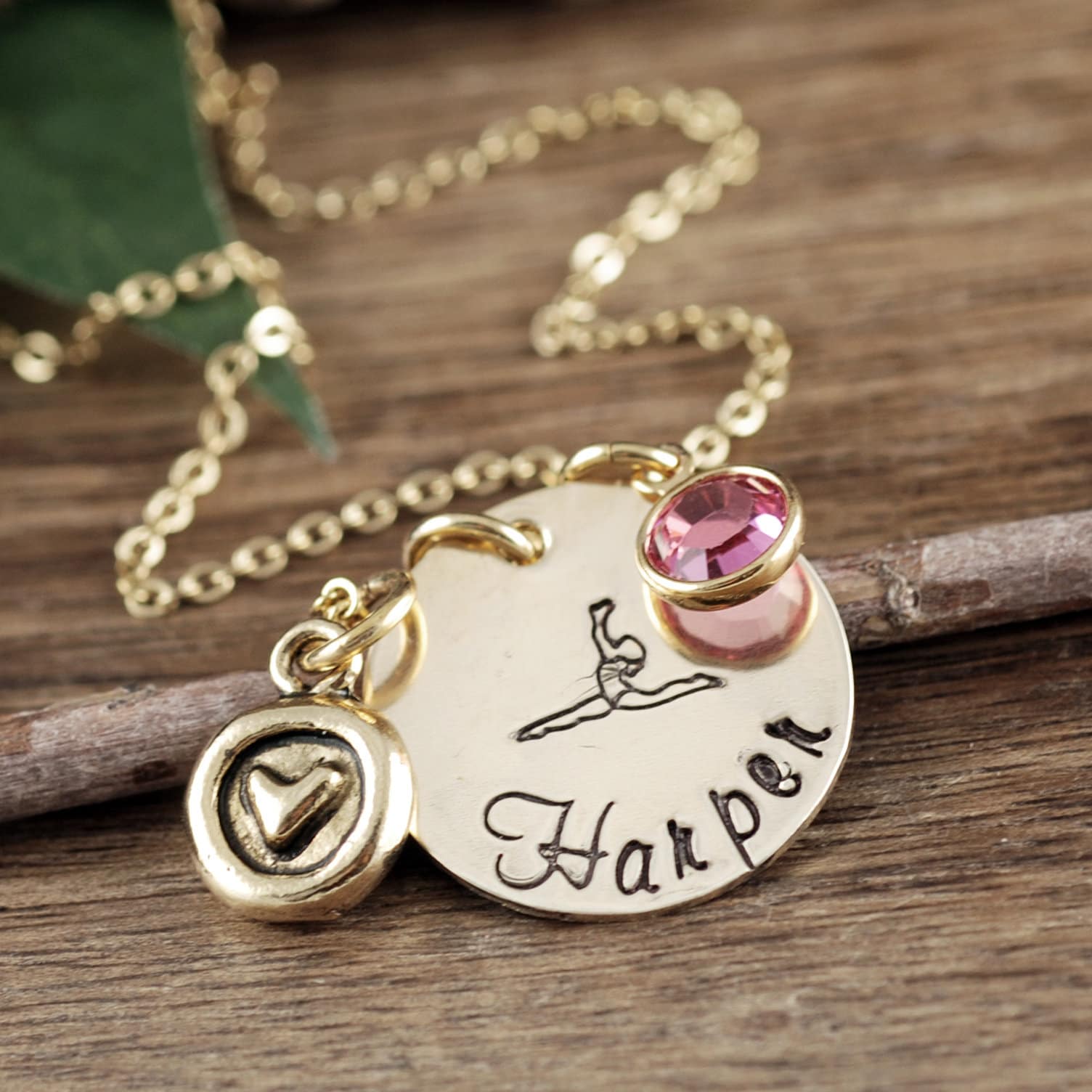Personalisiertes Gymnastik Geschenk, Turnerin Halskette, Schmuck Für Turner, Geschenk Turnerin, Charm von AnnieRehJewelry