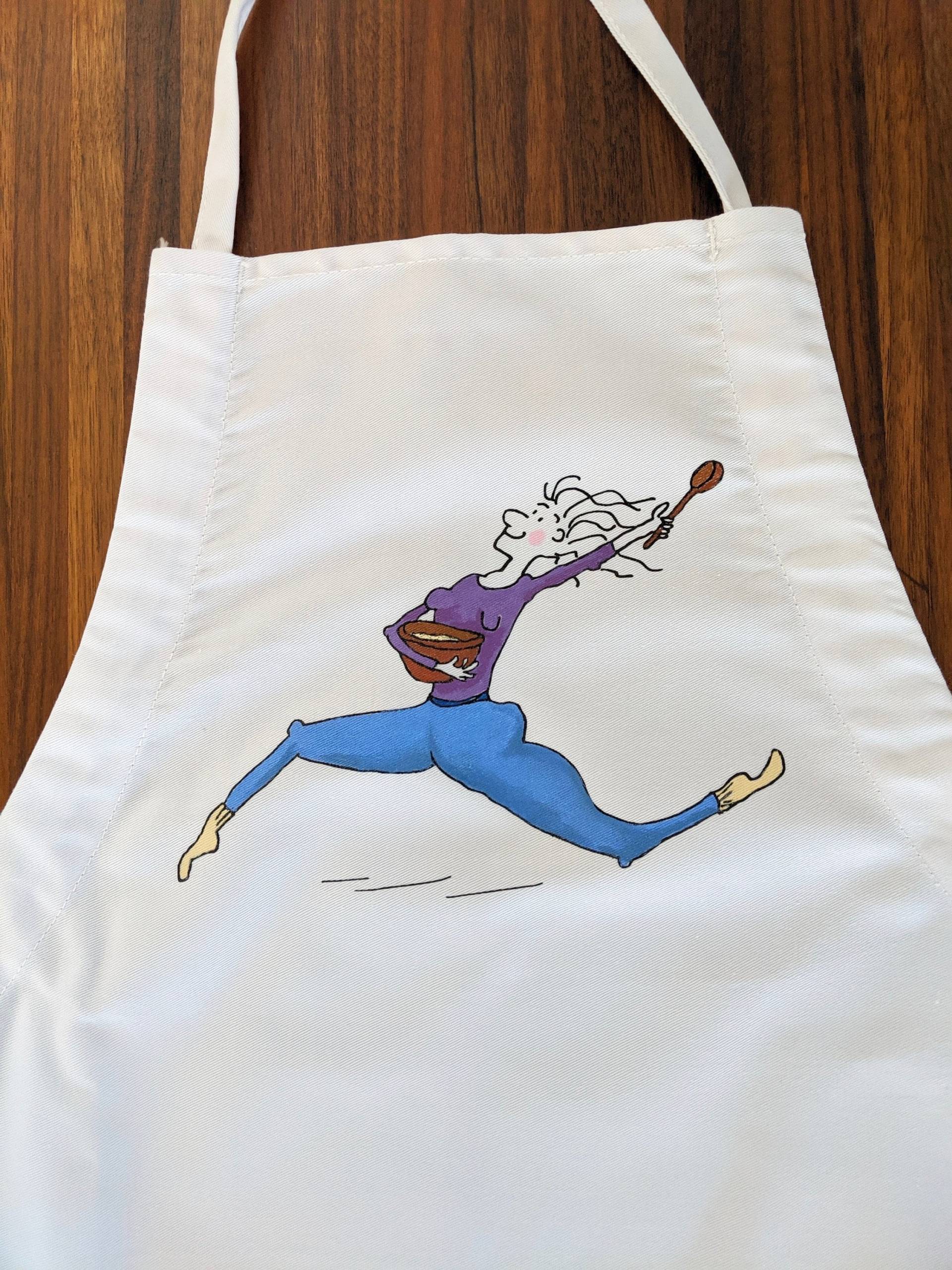 Schürze - Handgemalte Originalkunst Humorvolles Geschenk Pflegeleicht Schürze - Handgemalte Originalkunst Humorvolles Geschenk Pflegeleicht von AnniesArtIsFun