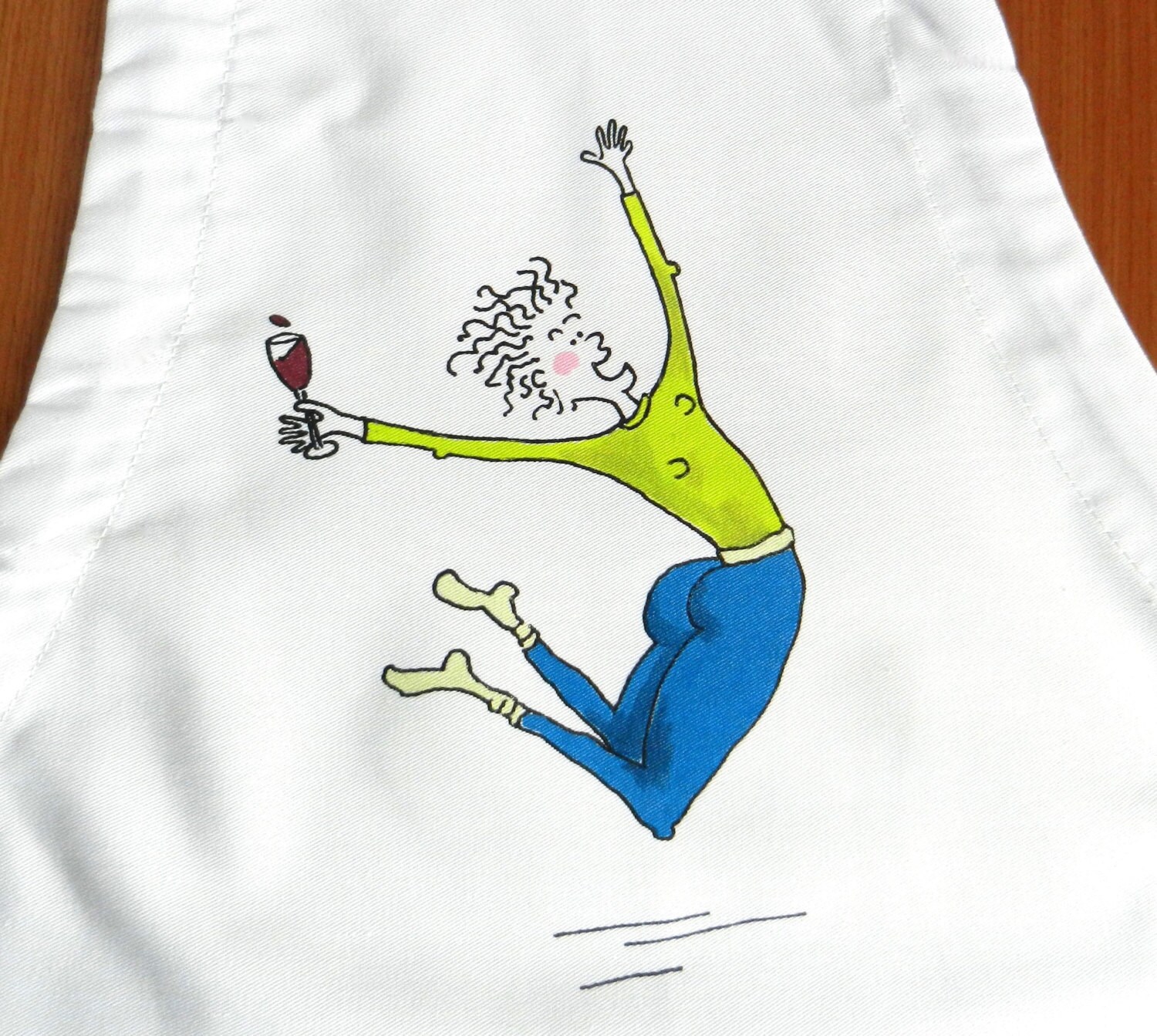 Schürze - Handgemaltes Original-Kunstwerk Happy Hour Humorus Pflegeleicht Schürze - Handgemaltes Original-Kunstwerk Happy Hour Humorus Pflegeleicht von AnniesArtIsFun