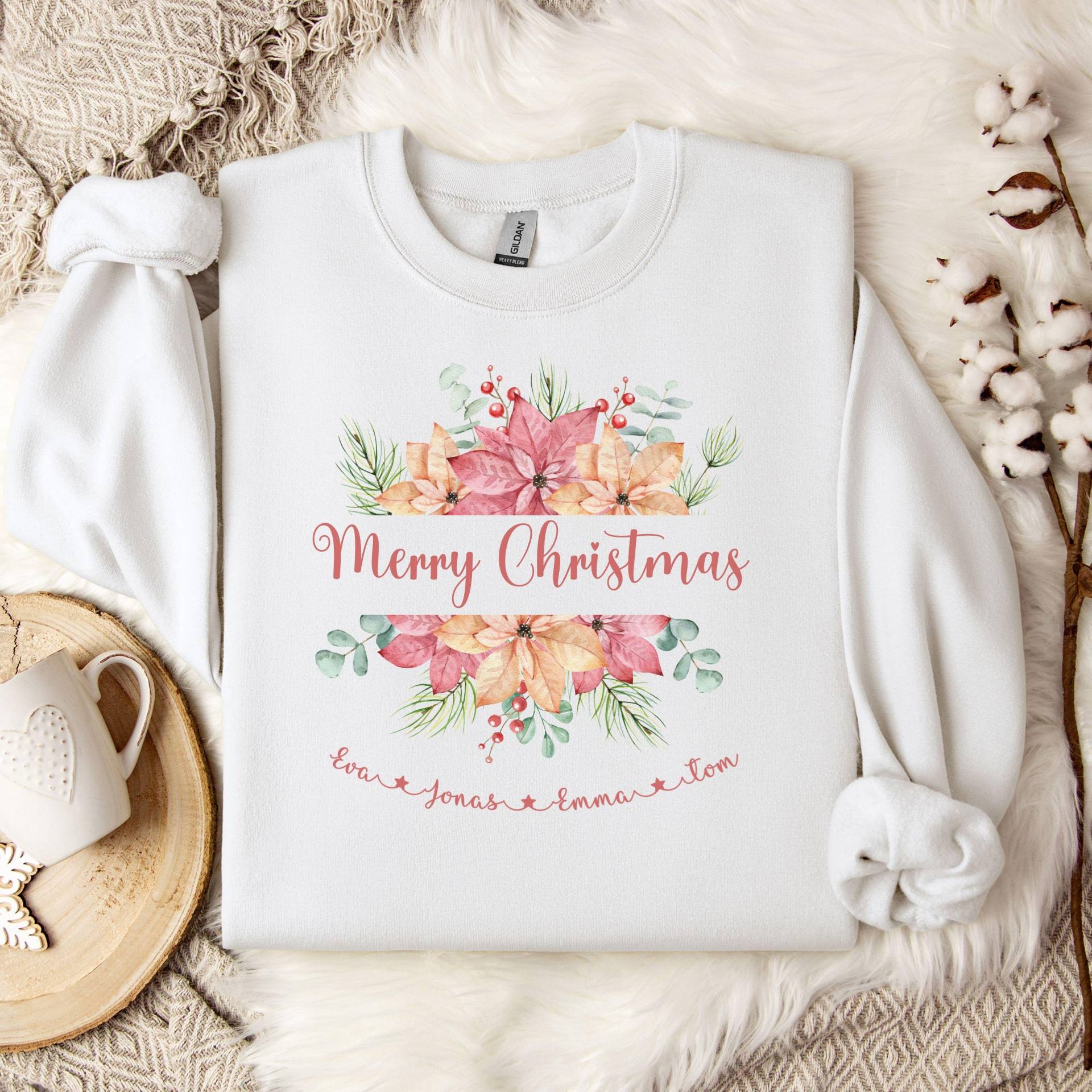 Personalisierter Christmas Sweater, Sweater Damen, Herren, Pullover Weihnachten Familie von AnniesBeautifulMinds