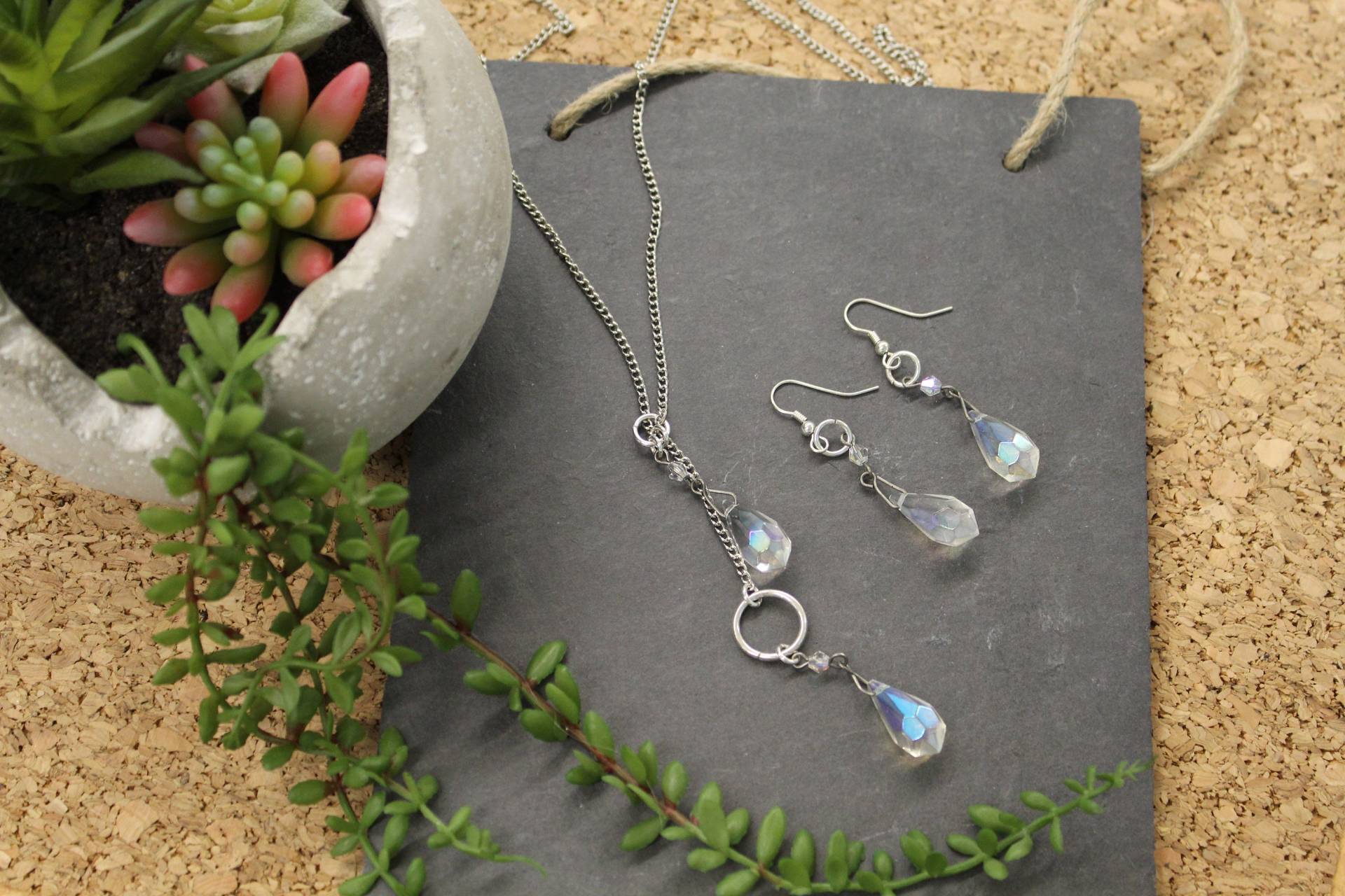 Silberkette Lariat Halskette Und Ohrringe Set Silberkette Lariat Halskette Und Ohrringe Set von AnniesPrettyLilThing